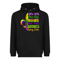 Black mardi gras parades beads french quarter beignets Heavyweight Hoodie - FaDigitalArtStudio