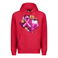 Cardinal Texas Cancer Awareness map Premium Hoodie - FaDigitalArtStudio