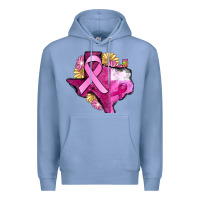 Colony Blue Texas Cancer Awareness map Premium Hoodie - FaDigitalArtStudio