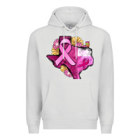 Dove Grey Texas Cancer Awareness map Premium Hoodie - FaDigitalArtStudio