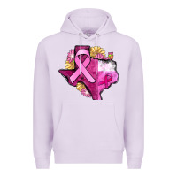 Lilac Texas Cancer Awareness map Premium Hoodie - FaDigitalArtStudio