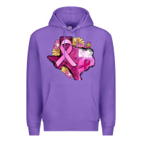 Purple Texas Cancer Awareness map Premium Hoodie - FaDigitalArtStudio