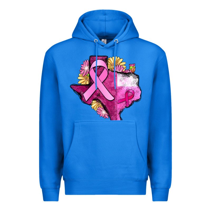 Texas Cancer Awareness Map Premium Hoodie by FaDigitalArtStudio | Teevron