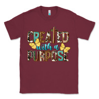 Burgundy Created With A Purpose Classic Tee - LillyAllenDesigns