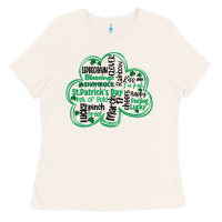 Bone st patricks day shamrock typography Ladies Tee - MaliasSmallBusiness
