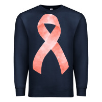Navy uterine or endometrial cancer ribbon Premium Sweatshirt - FaDigitalArtStudio