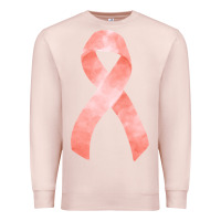 Pale Pink uterine or endometrial cancer ribbon Premium Sweatshirt - FaDigitalArtStudio
