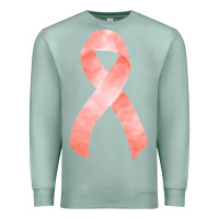 Seafoam uterine or endometrial cancer ribbon Premium Sweatshirt - FaDigitalArtStudio