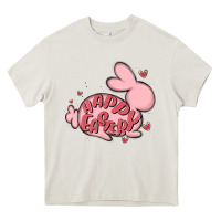 Cream happy easter Heavy Core Tee - MaliasSmallBusiness