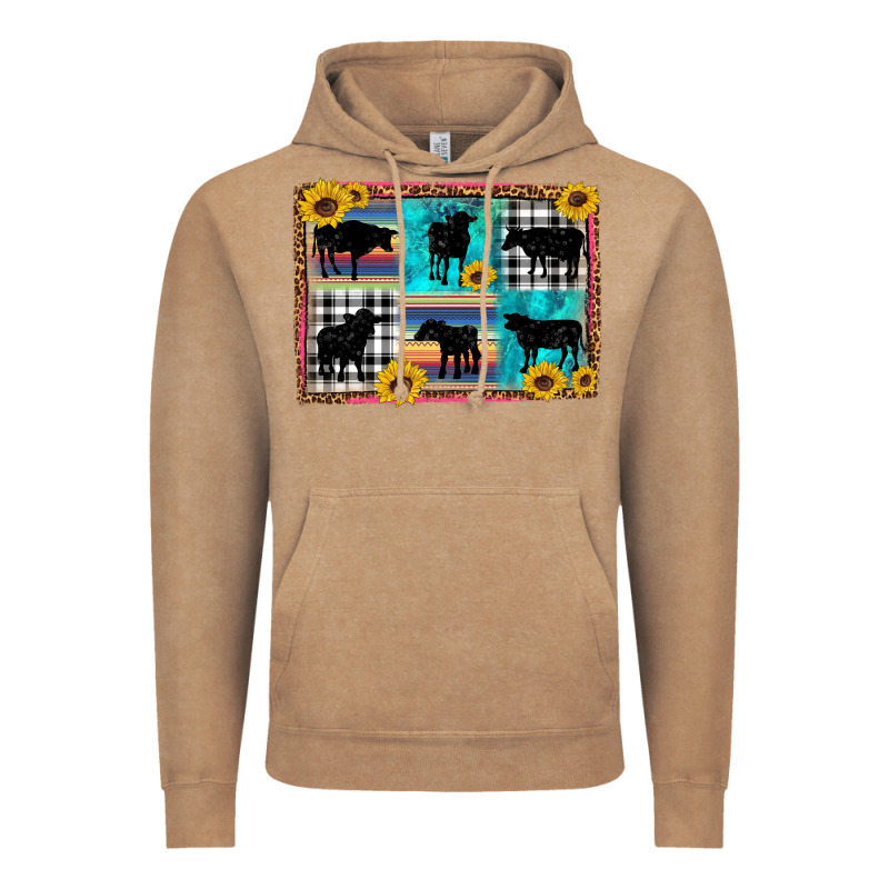 Cow Sunflower Leopard Vintage Hoodie by Artiststas | Teevron