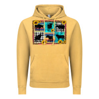 Vintage Mustard cow sunflower leopard Vintage Hoodie - Artiststas