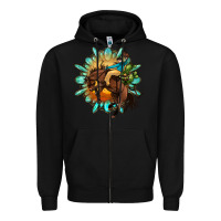 Black gemstone cowboy Zipper Hoodie - OliviaCreatesArt