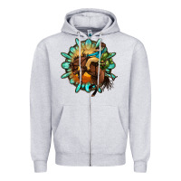 Heather Grey gemstone cowboy Zipper Hoodie - OliviaCreatesArt