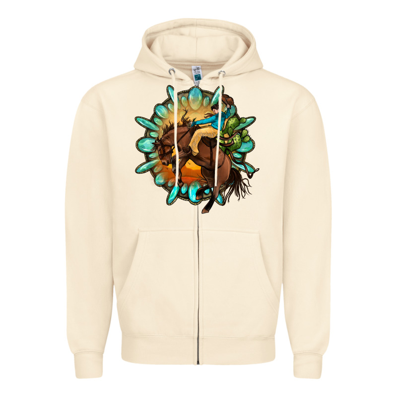 Gemstone Cowboy Zipper Hoodie by OliviaCreatesArt | Teevron