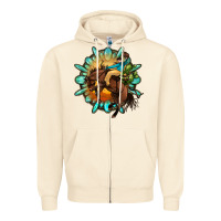 Sandshell gemstone cowboy Zipper Hoodie - OliviaCreatesArt