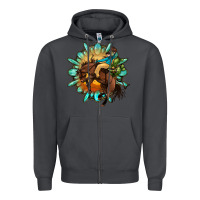 Smoke gemstone cowboy Zipper Hoodie - OliviaCreatesArt