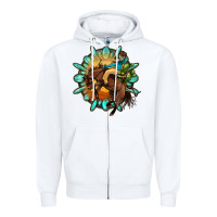 White gemstone cowboy Zipper Hoodie - OliviaCreatesArt