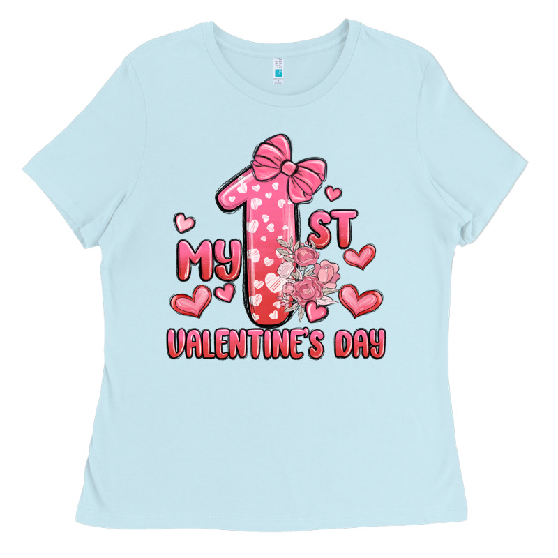 My First Valentines Day Ladies Tee by MaliasSmallBusiness | Teevron