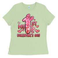 Matcha my first valentines day Ladies Tee - MaliasSmallBusiness