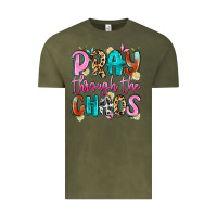 Vintage Olive pray through the chaos Vintage Tee - Artiststas