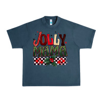 Midnight Navy Christmas jolly mama Urban Heavy Tee - BarkalooDesign