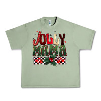 Oil Green Christmas jolly mama Urban Heavy Tee - BarkalooDesign