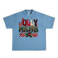 Pebble Blue Christmas jolly mama Urban Heavy Tee - BarkalooDesign