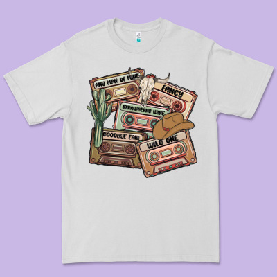 90s Country Cassette Tapes Premium Tee Designed By Maliassmallbusiness