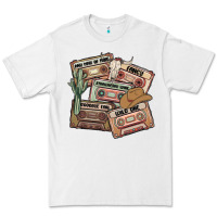 White 90s country cassette tapes Premium Tee - MaliasSmallBusiness
