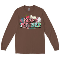 Chestnut blessed teacher school Long Sleeve Tee - NancyCooperArtShop
