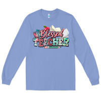 Colony Blue blessed teacher school Long Sleeve Tee - NancyCooperArtShop