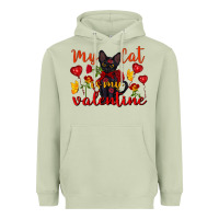 Matcha my cat is my valentine valentine's day Heavyweight Hoodie - FaDigitalArtStudio