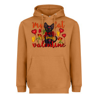 Meerkat my cat is my valentine valentine's day Heavyweight Hoodie - FaDigitalArtStudio
