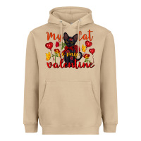 Mushroom my cat is my valentine valentine's day Heavyweight Hoodie - FaDigitalArtStudio