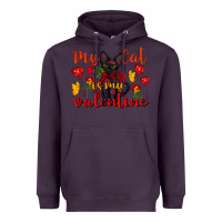 Plum my cat is my valentine valentine's day Heavyweight Hoodie - FaDigitalArtStudio