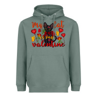 Sage my cat is my valentine valentine's day Heavyweight Hoodie - FaDigitalArtStudio
