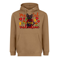 Toasted Coconut my cat is my valentine valentine's day Heavyweight Hoodie - FaDigitalArtStudio