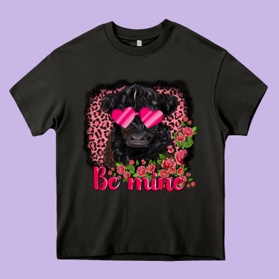Be Mine Belted Galloway Heavy Core Tee Designed By Adodesignshop