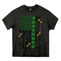 Asphalt shamrock usa flag Heavy Core Tee - MaliasSmallBusiness