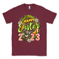 Burgundy Happy Easter 2023 Classic Tee - LillyAllenDesigns