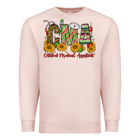 Pale Pink christmas cma certified medical assistant Premium Sweatshirt - FaDigitalArtStudio