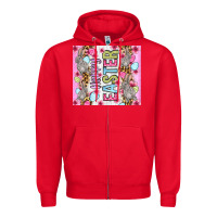 Red Happy Easter bunnies eggs 20oz skinny tumbler Zipper Hoodie - OliviaCreatesArt