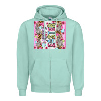 Seafoam Happy Easter bunnies eggs 20oz skinny tumbler Zipper Hoodie - OliviaCreatesArt