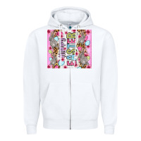 White Happy Easter bunnies eggs 20oz skinny tumbler Zipper Hoodie - OliviaCreatesArt