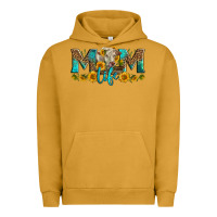 Pigment Peanut Butter Western Charolais Cow Mom Life Urban Hoodie - LillyAllenDesigns