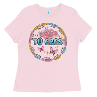 Bubblegum Pink tu eres inspiration Ladies Tee - MaliasSmallBusiness