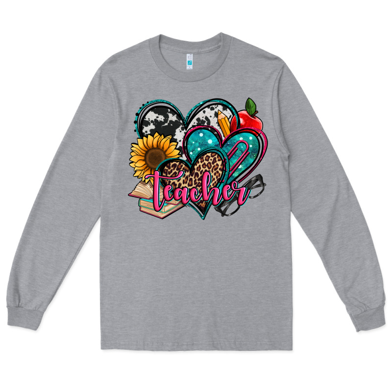 Teacher Hearts Long Sleeve Tee by Jasminsmagicworld | Teevron