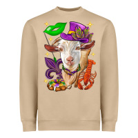 Mushroom Mardi Gras Goat Heavyweight Sweatshirt - HowdyJamesFarm