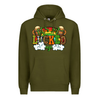 Army Green Let's get lucked up St. Patrick's Day Premium Hoodie - OliviaCreatesArt