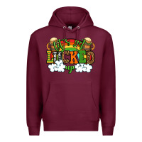 Burgundy Let's get lucked up St. Patrick's Day Premium Hoodie - OliviaCreatesArt